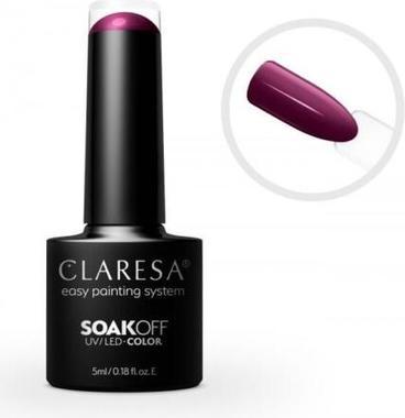 Actual product image Claresa Soak Off UV/LED Purple hybrid polish 619 5g (Purple, Colour paint)