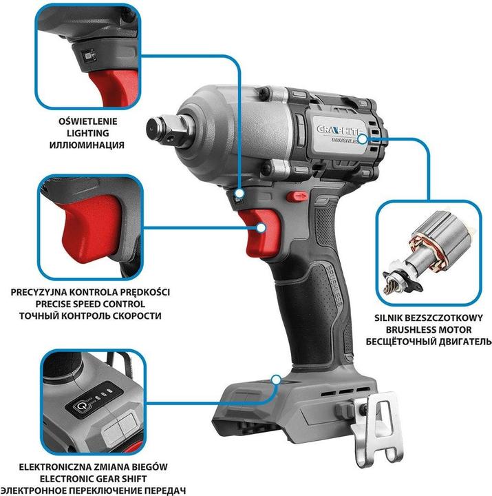 Actual product image Graphite 450 Nm Energy+ Brushless Impact Wrench (Rechargeable battery operated)