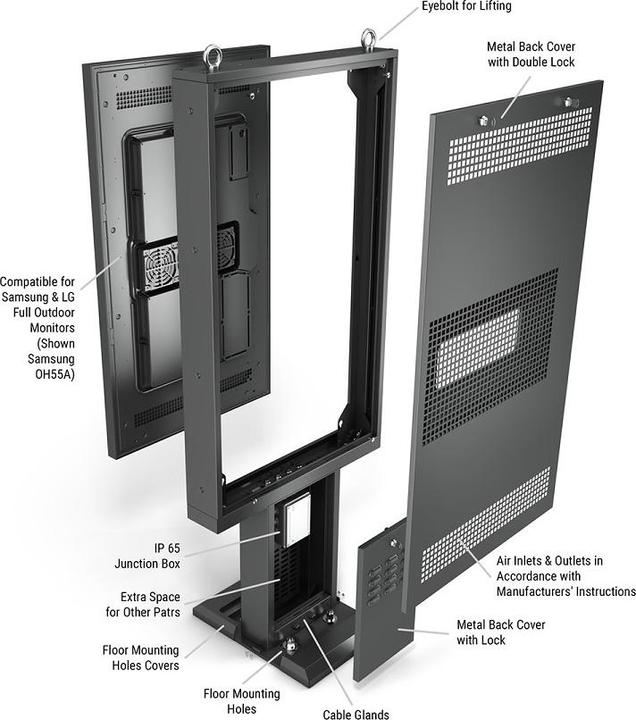 Produktbild DSS Outdoor Stele Portrait 49", Metall, Full Outdoor