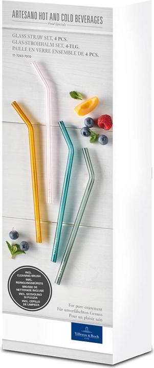 Produktbild Villeroy & Boch Glas-Trinkhalm Set 4tlg. Artesano Beverages (4 x)