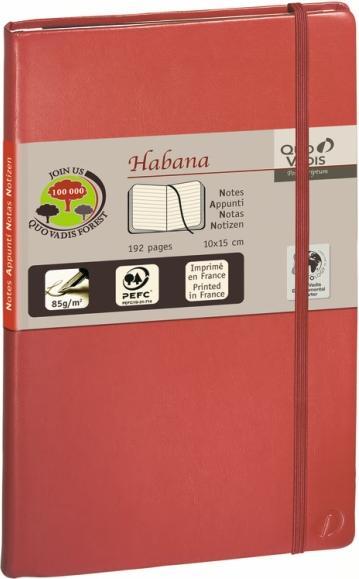 Produktbild Quo Vadis Notizbuch Habana 160x240mm liniert rot (160 x 240 mm, Blanko)