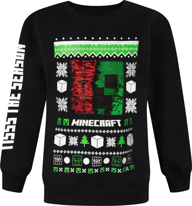 Produktbild Minecraft Creeper Pailletten Weihnachtspulli (134)