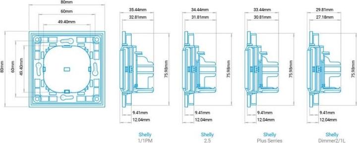 Image du produit Shelly Wall switch 4 - noir