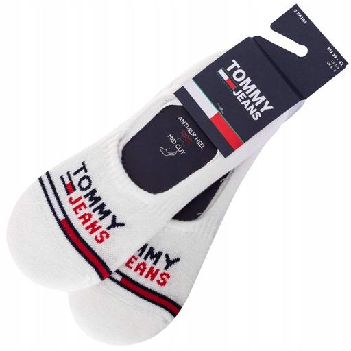Immagine prodotto Tommy Hilfiger Calzamaglia unisex adulto a taglio medio, bianca, 43-46 (confezione da 2) (Confezione da 2, 43 - 46)