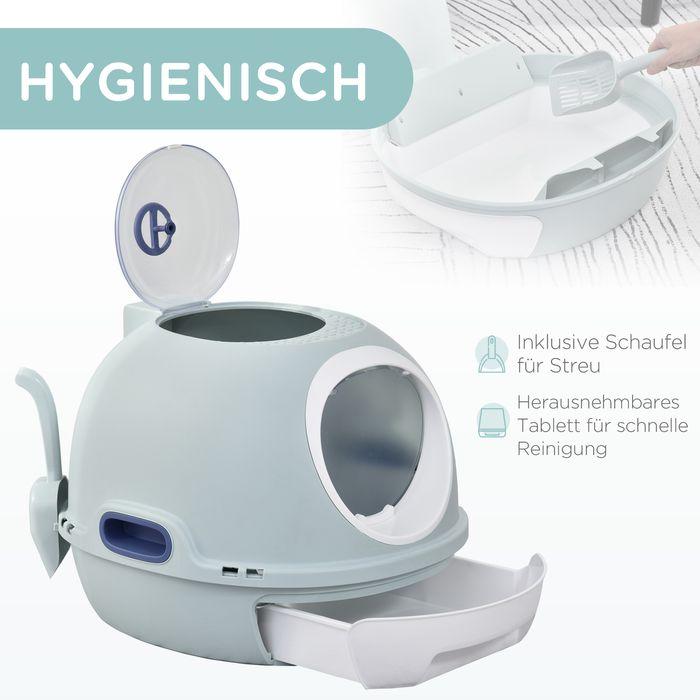 Immagine prodotto Swisshandel24 Vaschetta per lettiere Vaschetta per gatti con finestra sul tetto Vaschetta di base Scoop (Lettiera per gatti chiusa)
