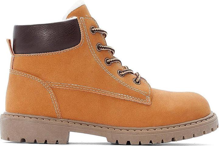 Actual product image La Redoute Collections Lined boots with lacing and zip fastening (34)