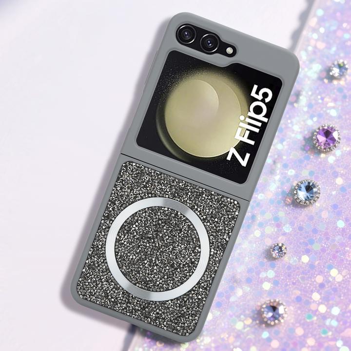 Produktbild Cadorabo Samsung Galaxy Z FLIP 5 Hülle kompatibel mit MagSafe Glitzer Case (Samsung Galaxy Z Flip 5G)