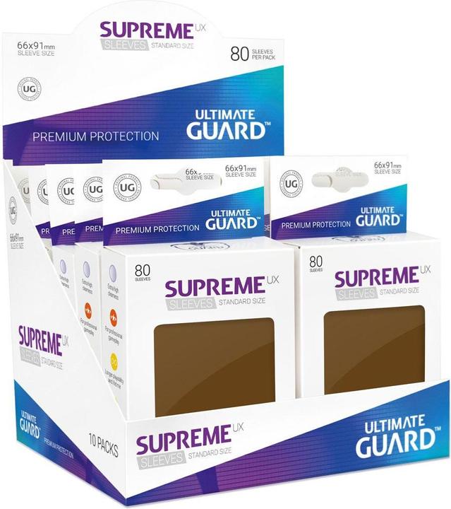 Immagine prodotto Ultimate Guard UGD010547 - Supreme UX - 80x maniche per carte, formato standard, marrone