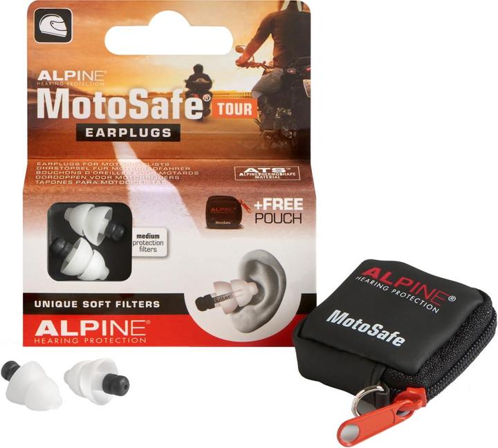 Actual product image Alpine MotoSafe Tour, earplugs (2 x)