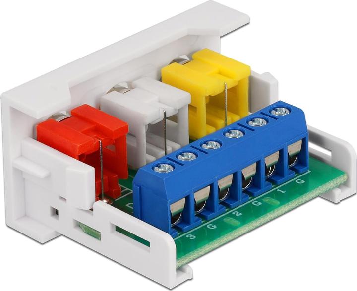 Produktbild Delock Easy 45 Modul 3 x Cinch Buchse 22,5 x 45 mm