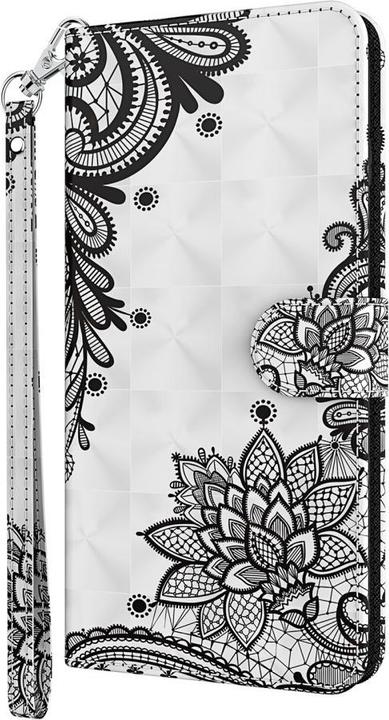 Image du produit Cover-Discount Galaxy S22 Ultra - Étui effet paillettes fleurs noir (Samsung Galaxy S22 Ultra)