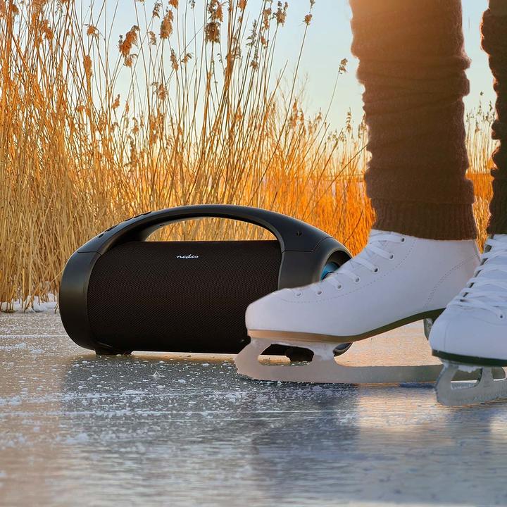 Immagine prodotto Nedis Bluetooth® Party Boombox 6 ore 2.0 50 W Riproduzione multimediale: AUX/USB IPX5 Maniglia di (6 h, Batteria ricaricabile)