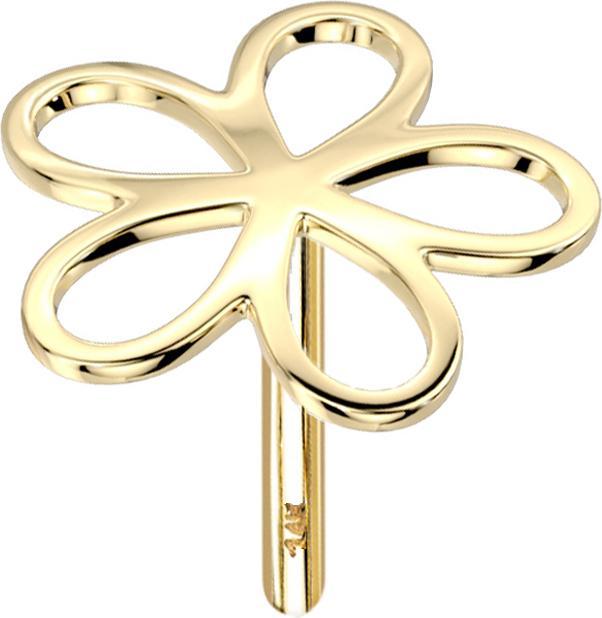 Immagine prodotto Star Piercing Fiore in oro 14k Threadless (Oro 14k, senza ottone)