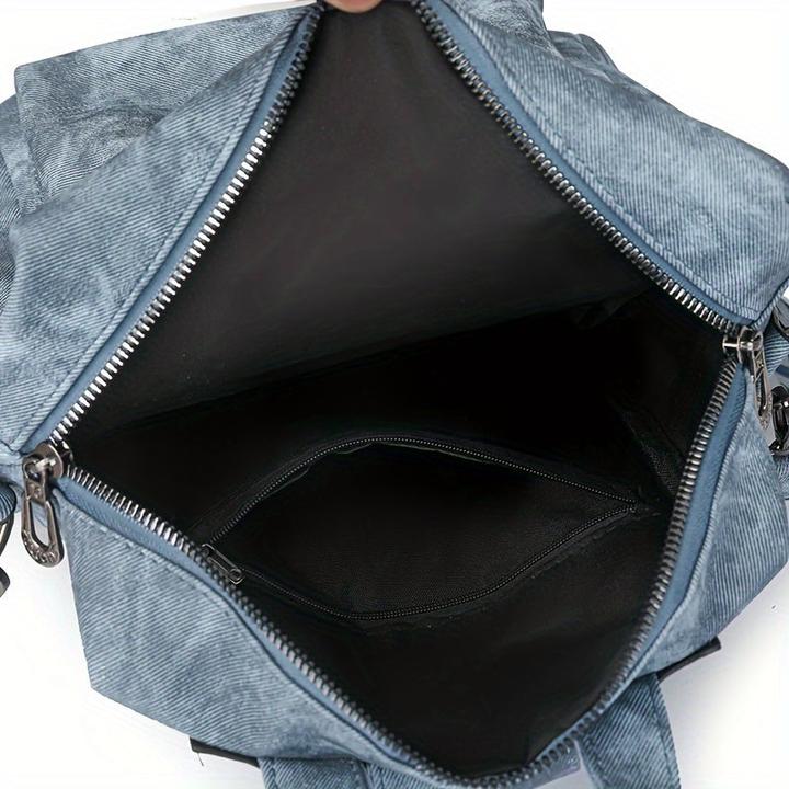 Produktbild Only-Bags.Store Vintage Style PU-Leder-Rucksack mit böhmischen Riemen, grosse Kapazität, multifunktionale