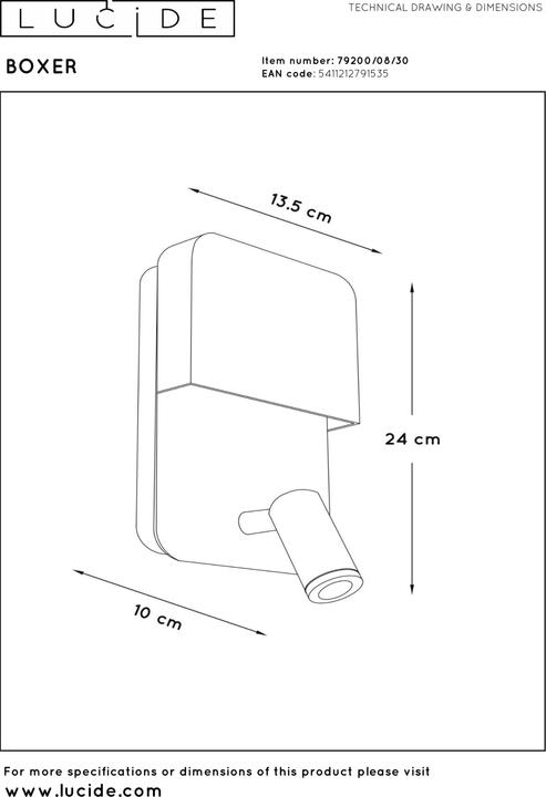 Actual product image Lucide Boxer (140 lm)