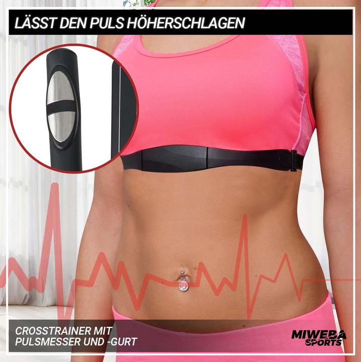 Produktbild Miweba Sports Crosstrainer MC300 Heimtrainer Fitnessgerät Pedaltrainer Sport (Weiss/Schwarz)