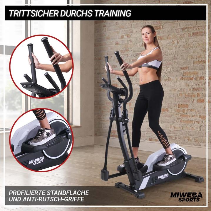 Produktbild Miweba Sports Crosstrainer MC300 Heimtrainer Fitnessgerät Pedaltrainer Sport (Weiss/Schwarz)