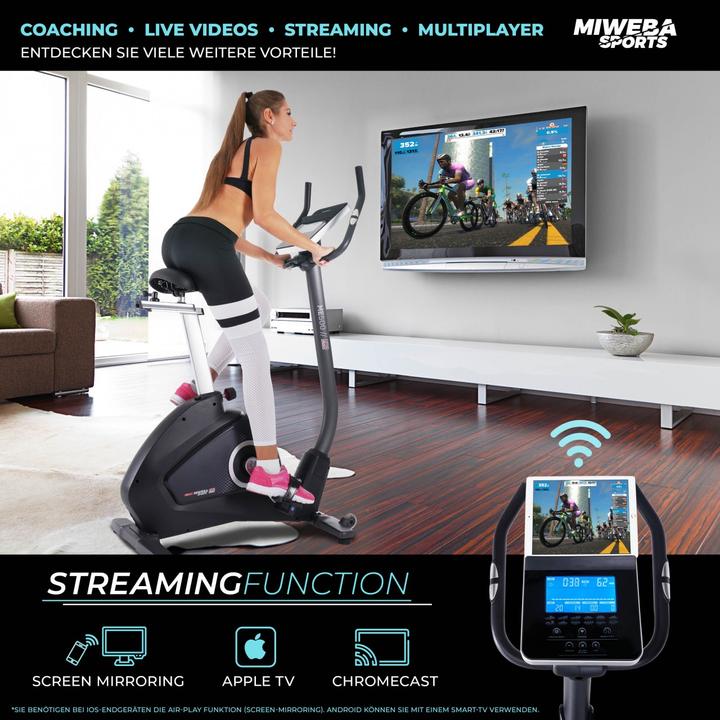 Image du produit Miweba Sports Ergomètre ME500 Vélo d'appartement Vélo d'appartement Cyclisme d'intérieur Cardio (Noir)