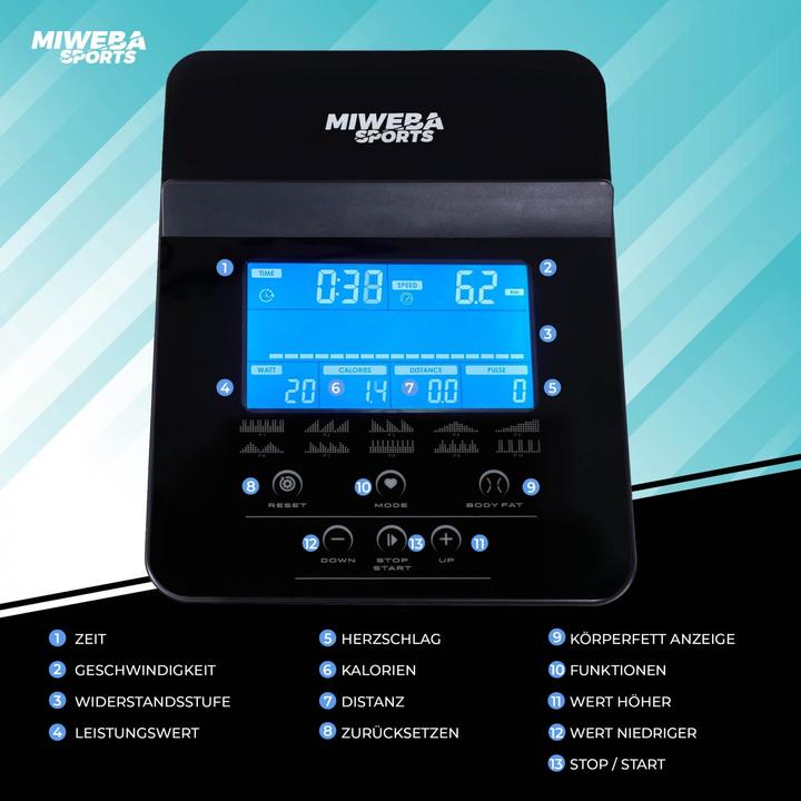 Image du produit Miweba Sports Ergomètre ME500 Vélo d'appartement Vélo d'appartement Cyclisme d'intérieur Cardio (Noir)