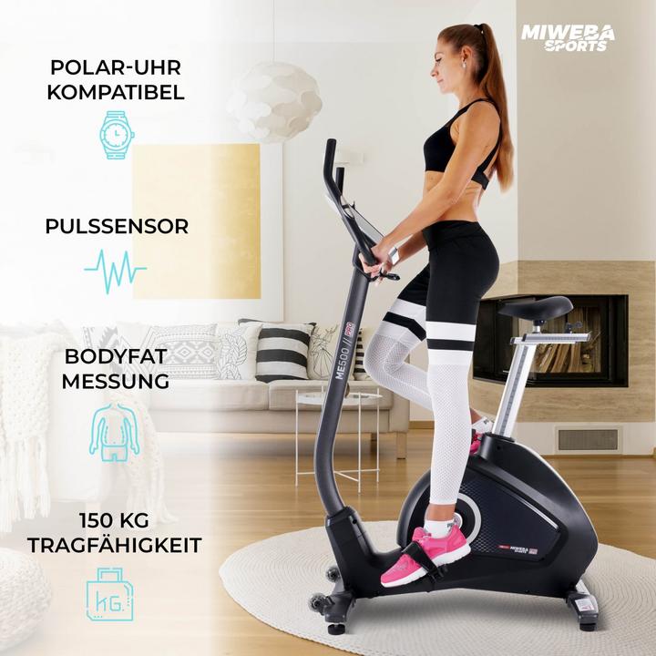 Image du produit Miweba Sports Ergomètre ME500 Vélo d'appartement Vélo d'appartement Cyclisme d'intérieur Cardio (Noir)