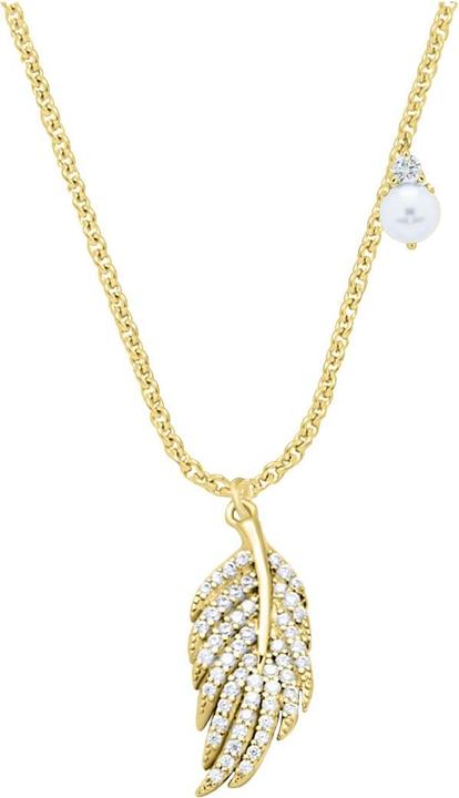 Produktbild Candy Halskette Feder, 925 Sterling Silber, vergoldet (18k vergoldet, 925 Sterling Silber, 42 - 45 cm)