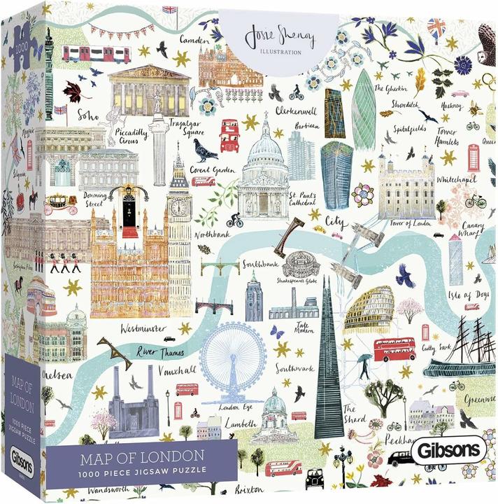 Actual product image Gibsons Puzzle Map of London 1000 pieces (1000 pieces)