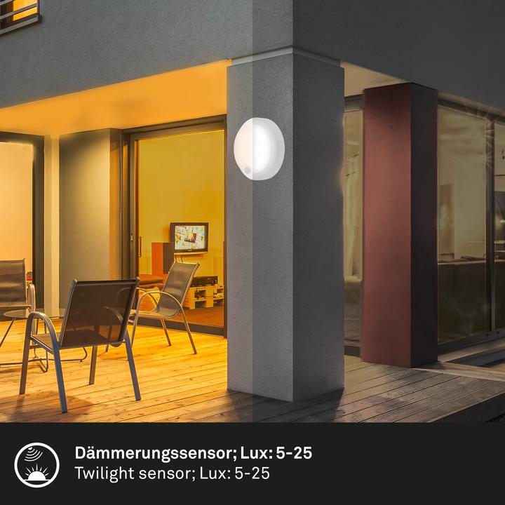 Image du produit Briloner Applique murale d'extérieur LED rechargeable,capteur,blanc,LED/4W (700 lm, IP44)
