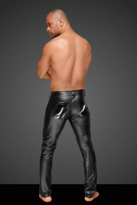 Image du produit Noir Handmade Pantalon en Wetlook avec plis en PVC (S)
