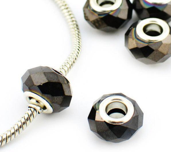 Image du produit Hermex Bead argenté 925 - Noir argenté (Verre acrylique, Argent 925)