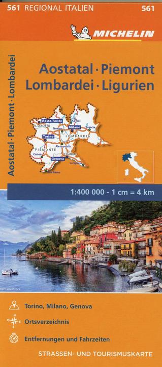 Immagine prodotto Michelin Valle d'Aosta, Piemonte, Lombardia e Liguria. Carta stradale e turistica 1:400.000 400000