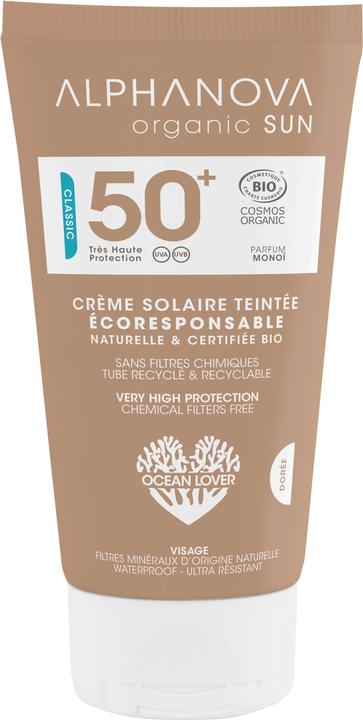 Alphanova SUN Creme Bio golden getönt SPF50+ ohne Nanopartikel Tb 50 g (Sonnencreme, SPF 50+, 50 g)