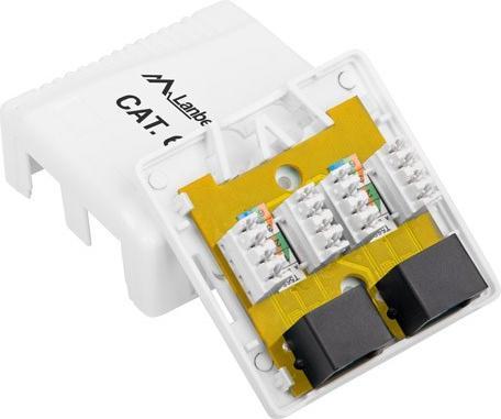 Produktbild Lanberg OU6-0002-W Steckdose RJ-45 Weiss
