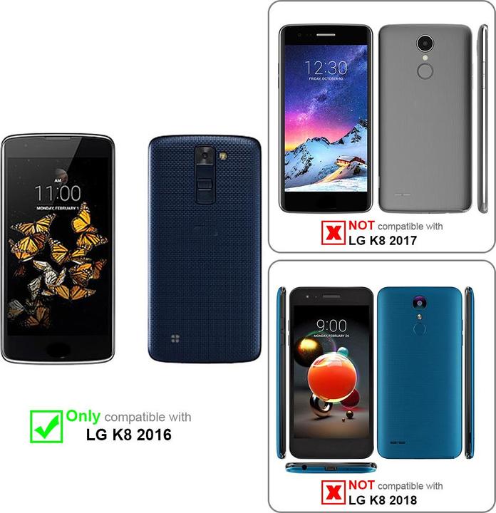 Actual product image Cadorabo Chain case for LG K8 2016 necklace cover adjustable