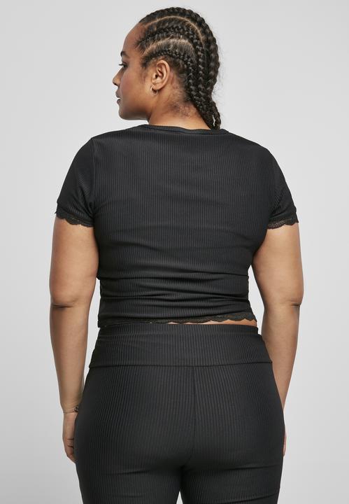 Immagine prodotto Urban Classics Tee con orlo in pizzo da donna (XXL)