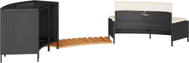 Image du produit VidaXL Margelle de piscine Jacuzzi Habillage de piscine noir Poly rotin