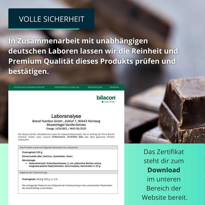 Produktbild Brandl-Nutrition Riegel (Vanille Schoko, 12 Stk., 720 g)