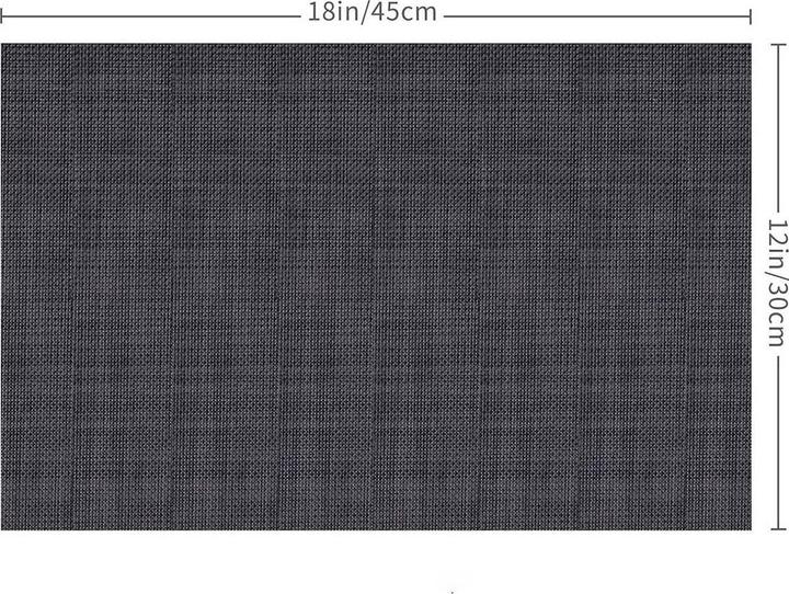 Immagine prodotto Esmée Hitzebeständige PVC Tischunterlage Abwaschbare Teller Untersetzer Tischset 8er Set (8 x, 45 x 30 cm)