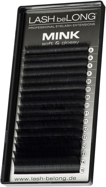 LASH be LONG LASH beLONG MINK LASHES B-Curl Mix Box schwarz/glossig (Künstliche Wimpern)