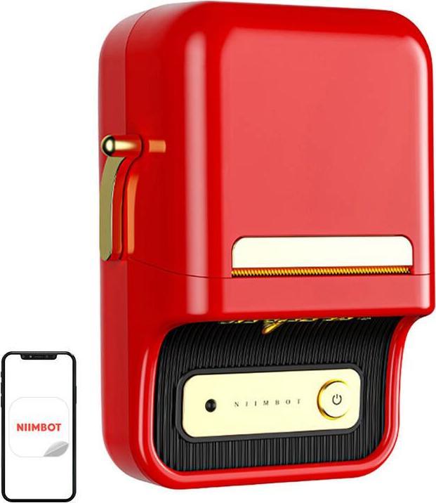 Actual product image Niimbot B21S Portable Label Printer Red