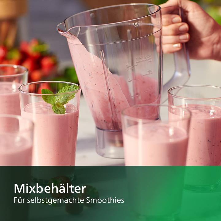Produktbild Philips HR7510/00 Viva Collection Küchenmaschine, schwarz (1000 ml, 800 W)