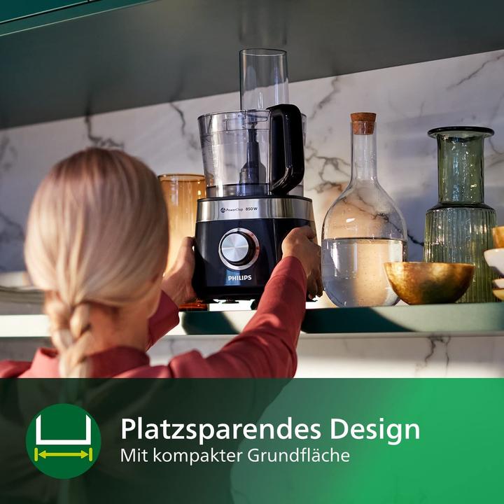 Produktbild Philips HR7510/00 Viva Collection Küchenmaschine, schwarz (1000 ml, 800 W)