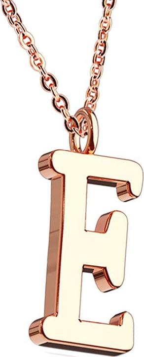 Produktbild Star Piercing Kette rosegold Anhänger Buchstabe E (ohne Messing, Chirurgenstahl 316L)