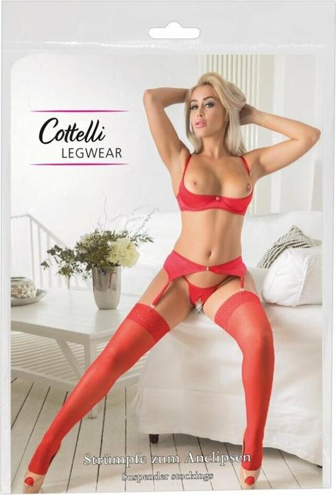 Produktbild Cottelli Collection Straps-Strümpfe rot (L)