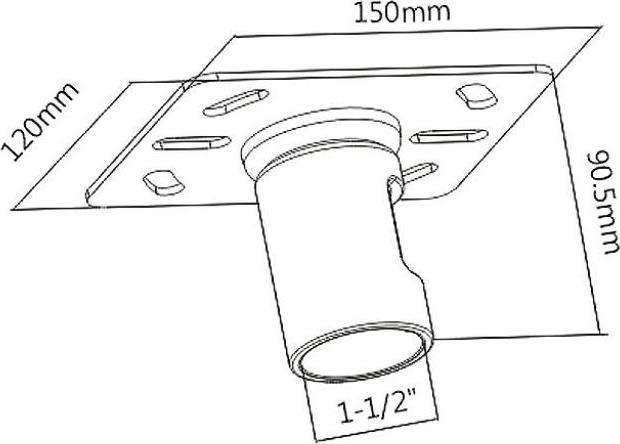 Produktbild Maclean MC-706 - Platte zur Montage des TV, 50 kg (Decke)