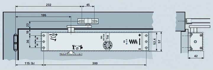 Actual product image TJSS Door closer T 44 (Room door, Entrance door, Wooden door, French window, Indoor)