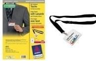 Produktbild Avery Zweckform Namensschild-Tasche, 90 x 60 mm, mit Lanyard transparent, aus PVC-freiem Material, mit 3-f
