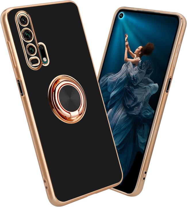 Productafbeelding Cadorabo Hoesje voor Honor 20 PRO in TPU met camerabescherming en ring LM089 Style (Honor 20 Pro)
