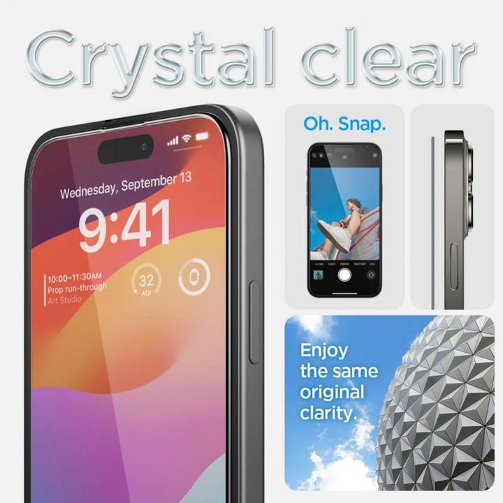 Produktbild Spigen GEHÄRTETES GLAS GLAS.TR „EZ FIT“ FC 2ER-PACK IPHONE 15 PLUS SCHWARZ (2 Stück, Apple iPhone 15 Plus)
