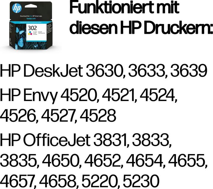 Image du produit HP 302 (M, Y, C)