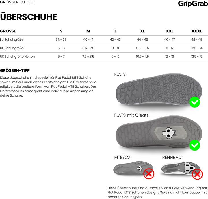 Immagine prodotto GripGrab Copriscarpe per pedali TrailBlazer a tariffa flat (44, 45)